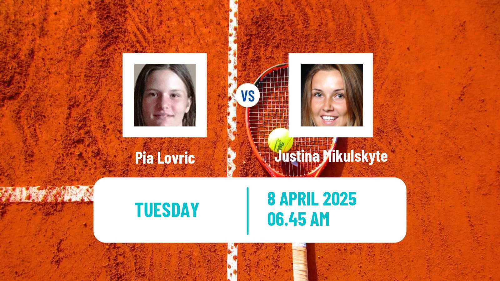 Tennis WTA Billie Jean King Cup Group I Pia Lovric - Justina Mikulskyte