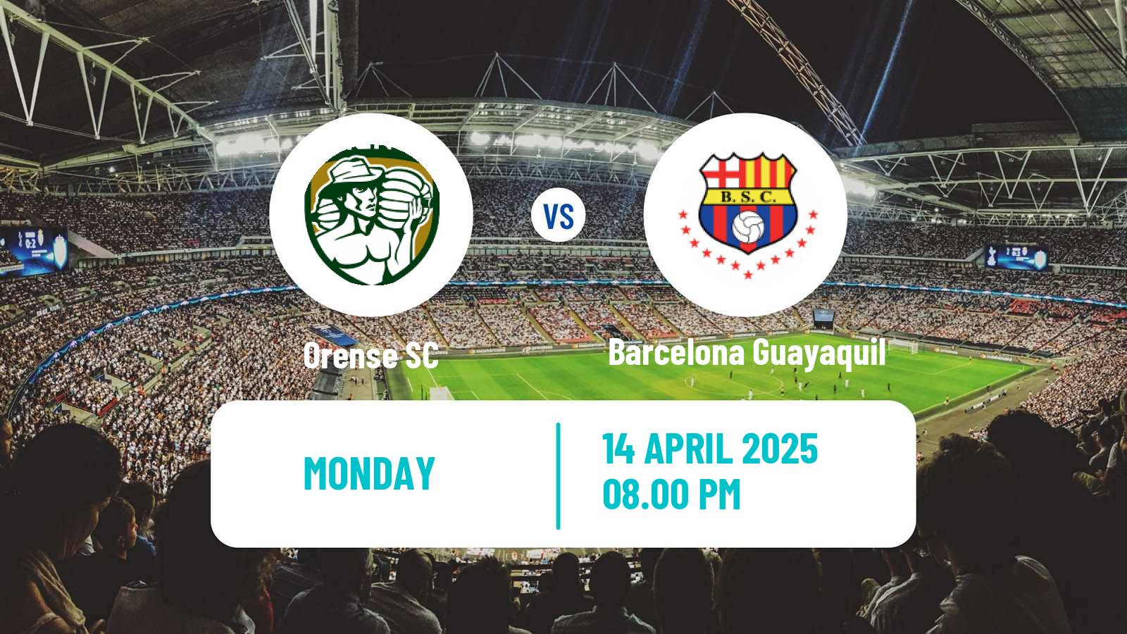 Soccer Ecuadorian Liga Pro Orense - Barcelona Guayaquil