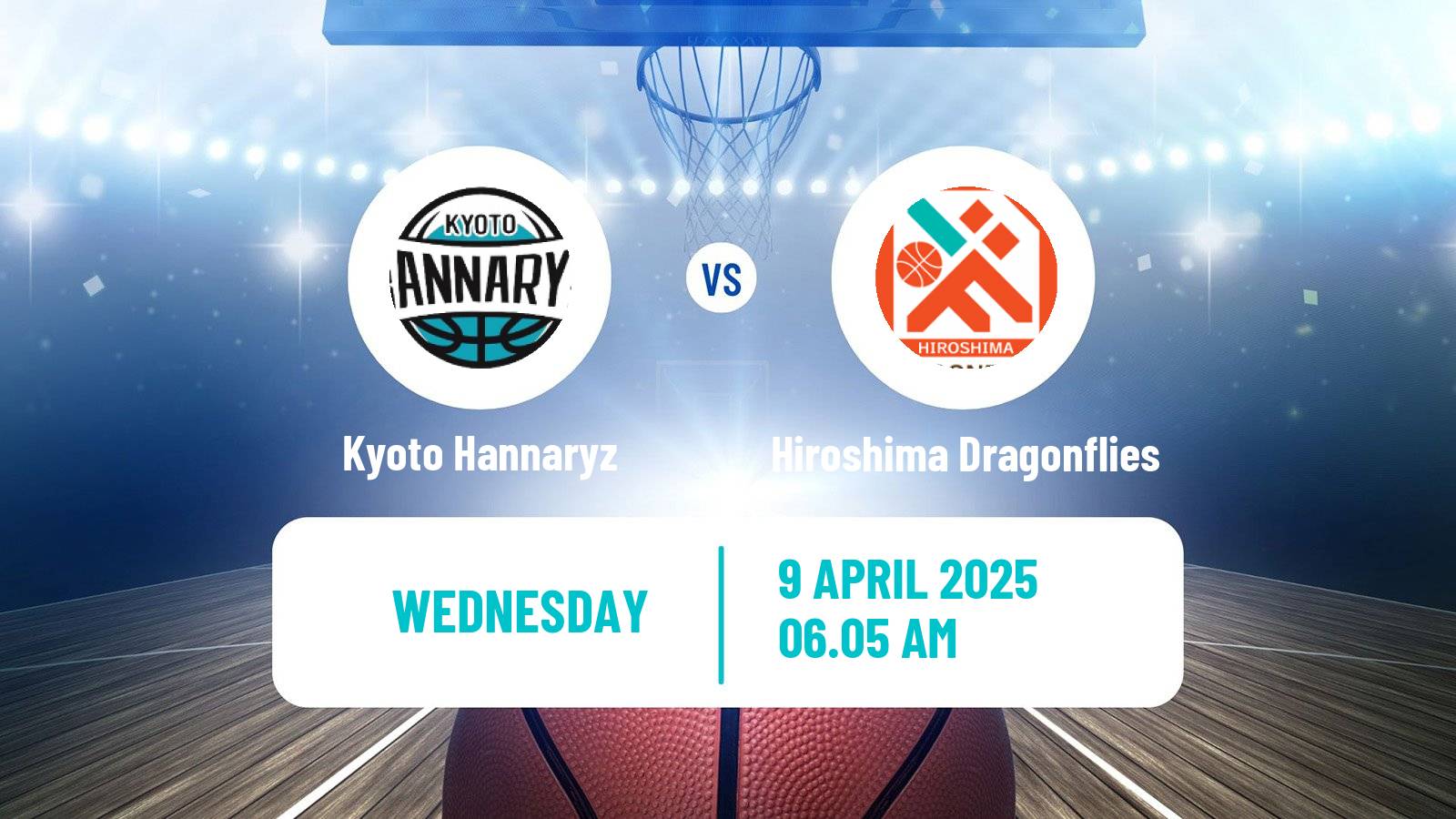 Basketball BJ League Kyoto Hannaryz - Hiroshima Dragonflies