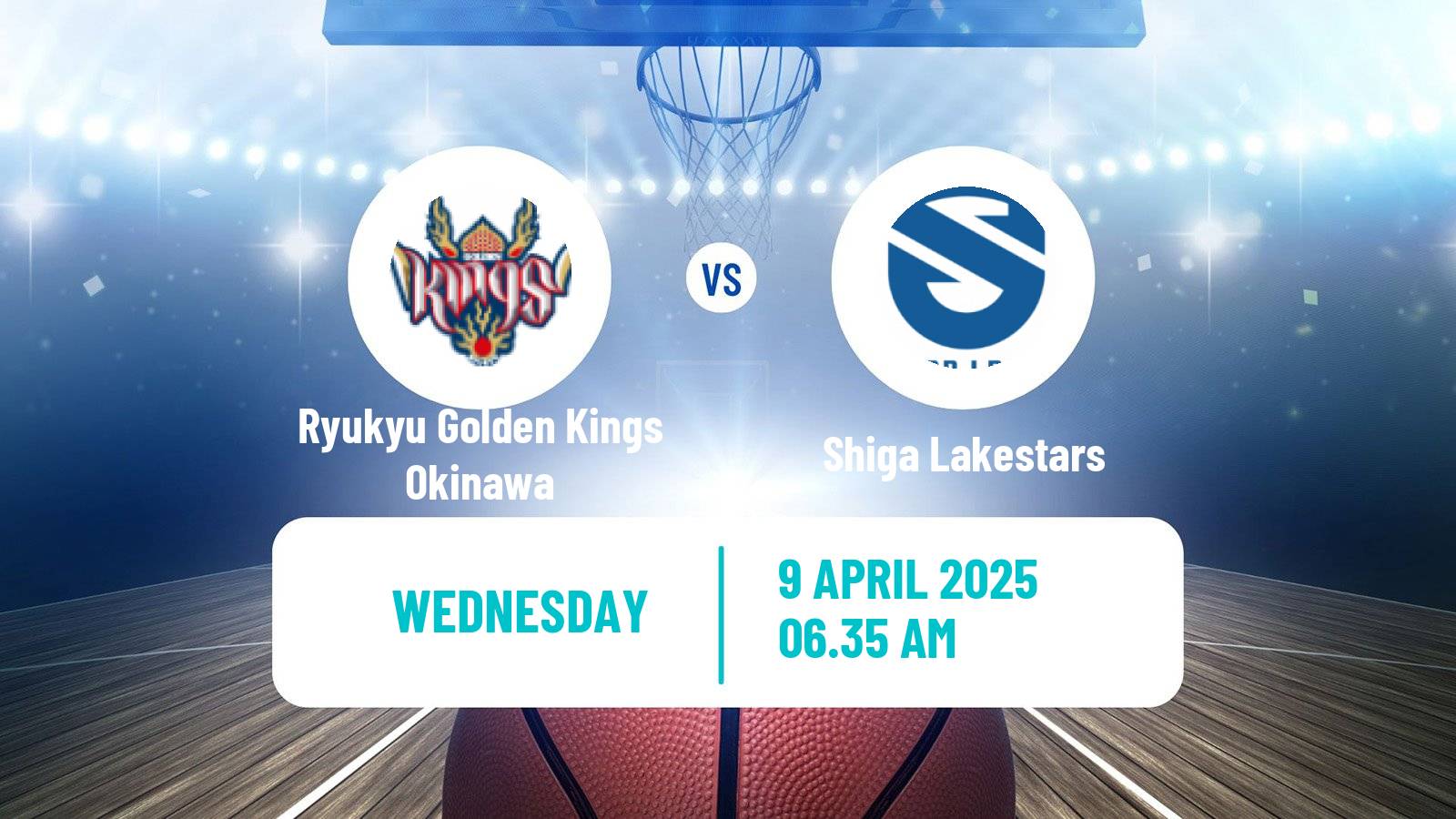 Basketball BJ League Ryukyu Golden Kings Okinawa - Shiga Lakestars