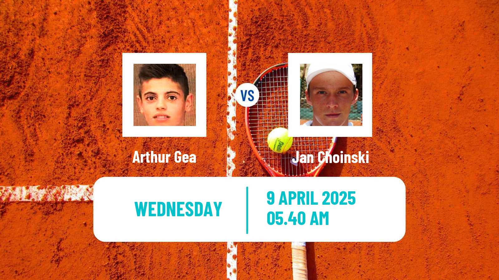 Tennis Monza Challenger Men Arthur Gea - Jan Choinski
