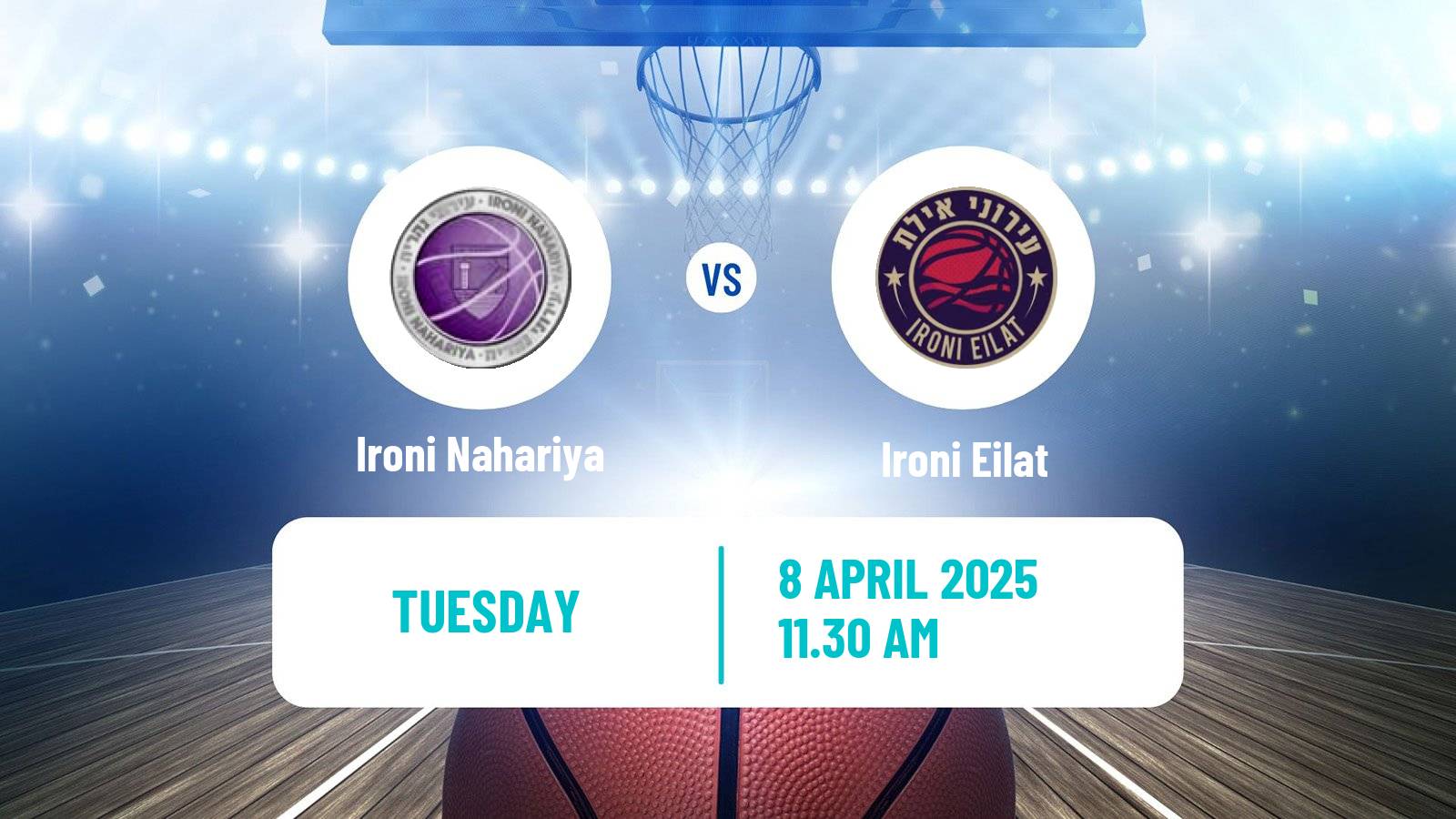 Basketball Israeli Liga Leumit Basketball Ironi Nahariya - Ironi Eilat
