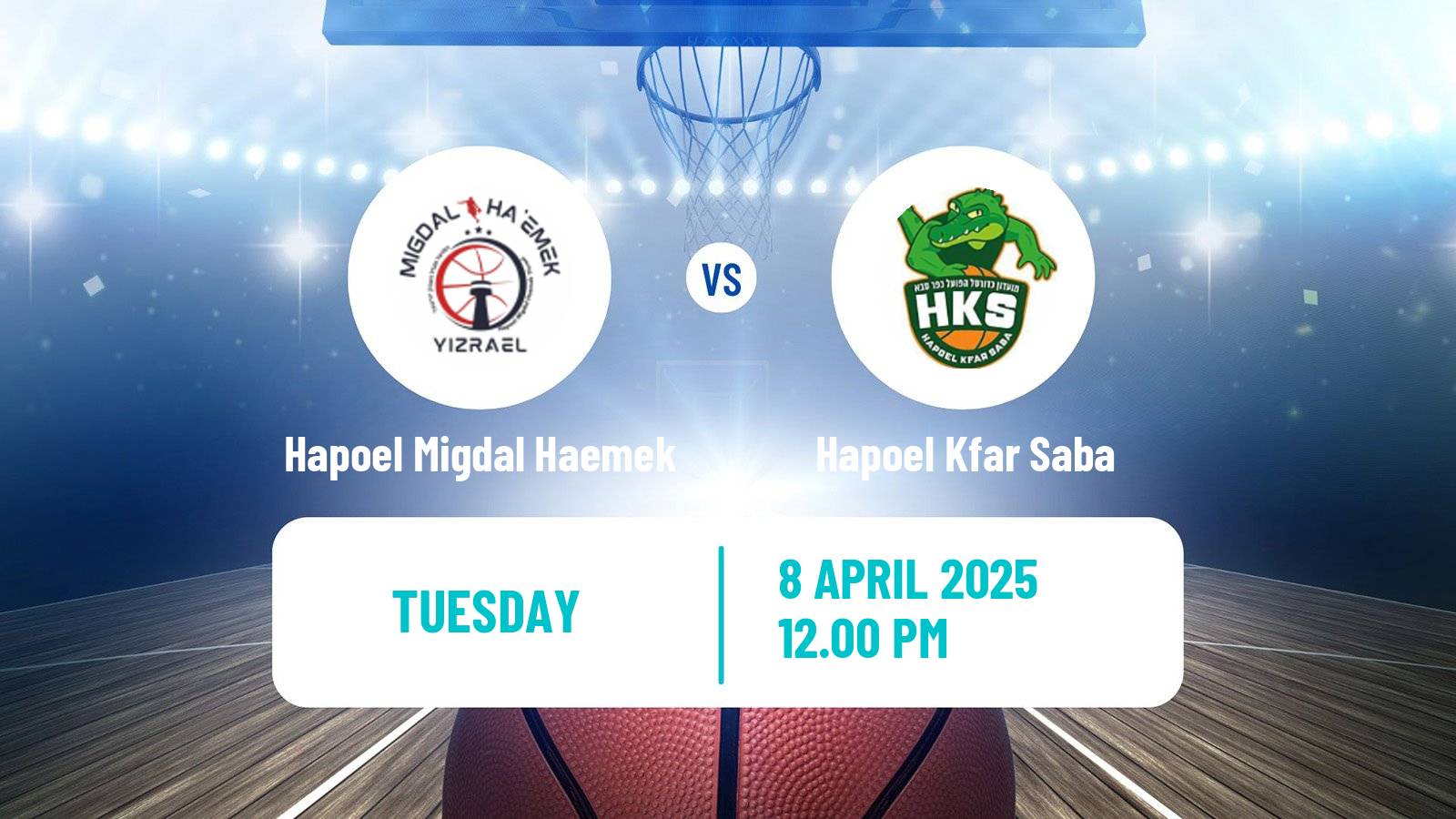 Basketball Israeli Liga Leumit Basketball Hapoel Migdal Haemek - Hapoel Kfar Saba