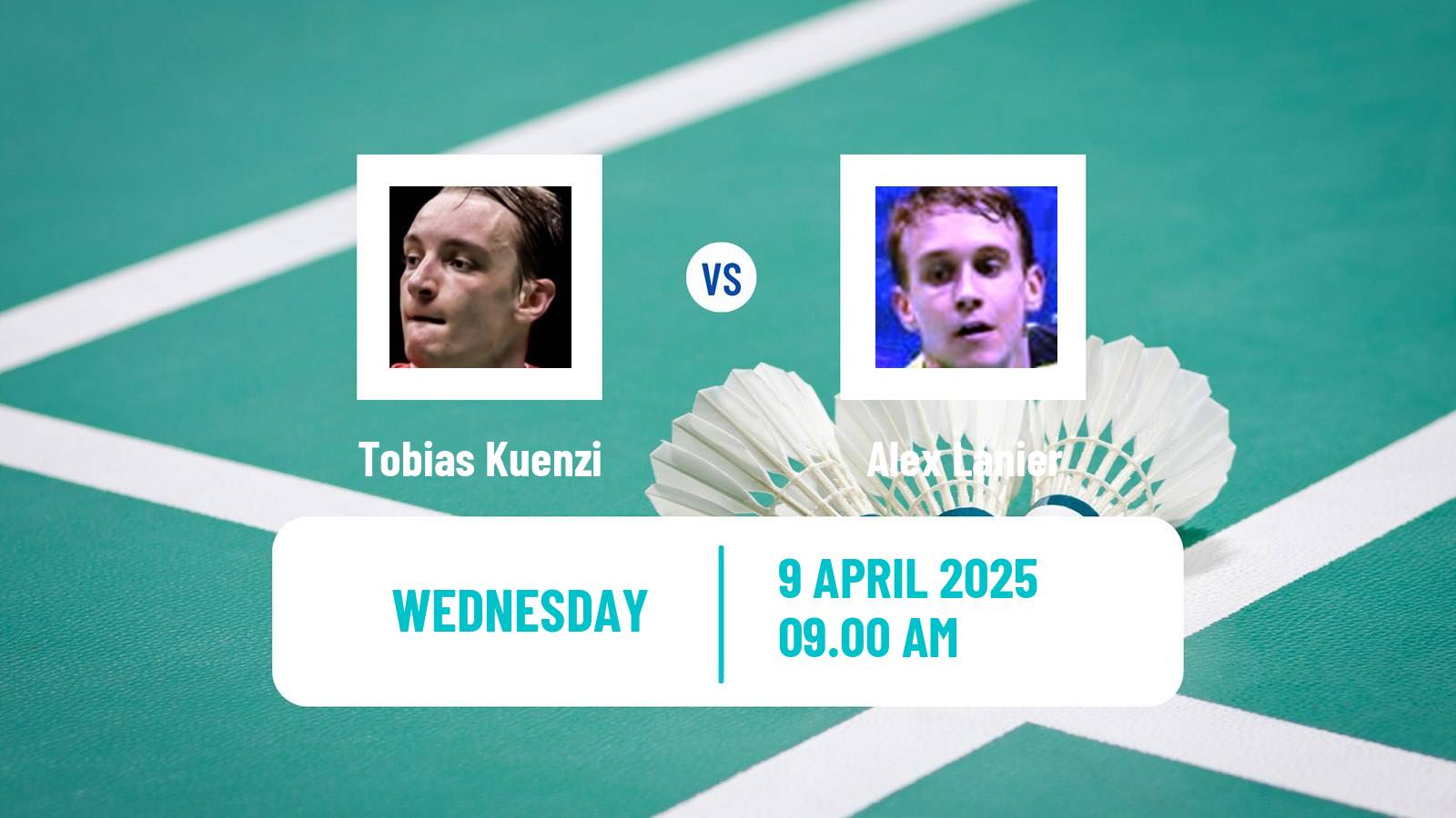 Badminton BWF European Championship Men Tobias Kuenzi - Alex Lanier