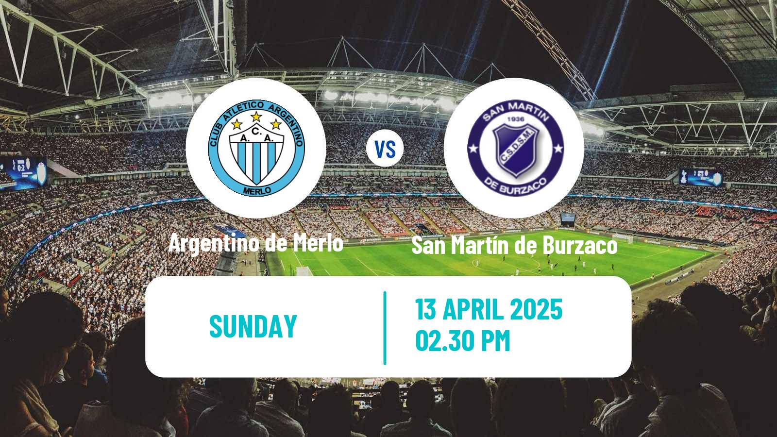 Soccer Argentinian Primera B Argentino de Merlo - San Martín de Burzaco