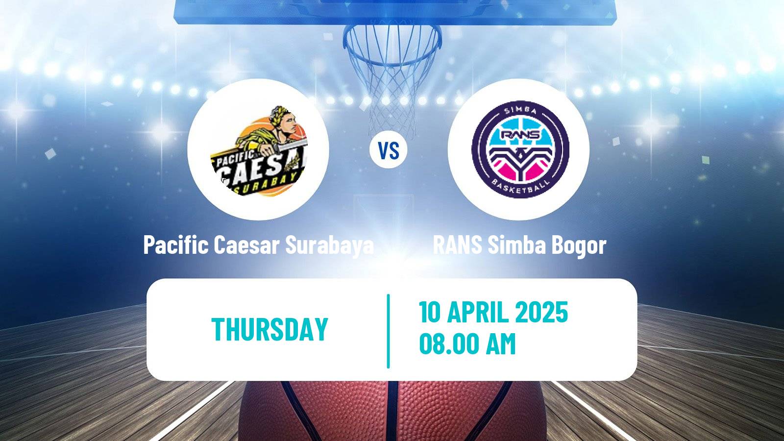 Basketball Indonesian IBL Pacific Caesar Surabaya - RANS Simba Bogor