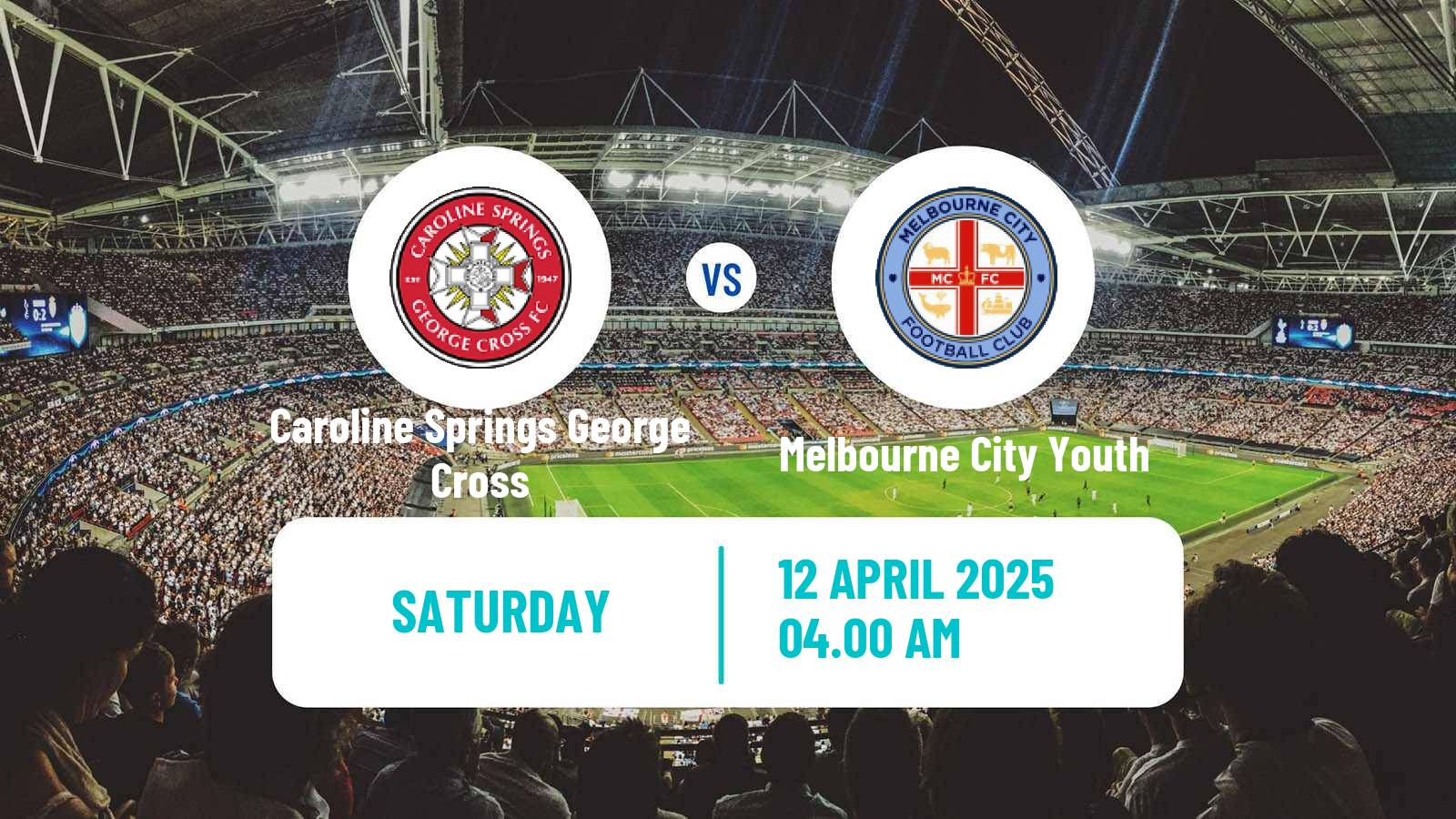 Soccer Australian Victoria Premier League Caroline Springs George Cross - Melbourne City Youth