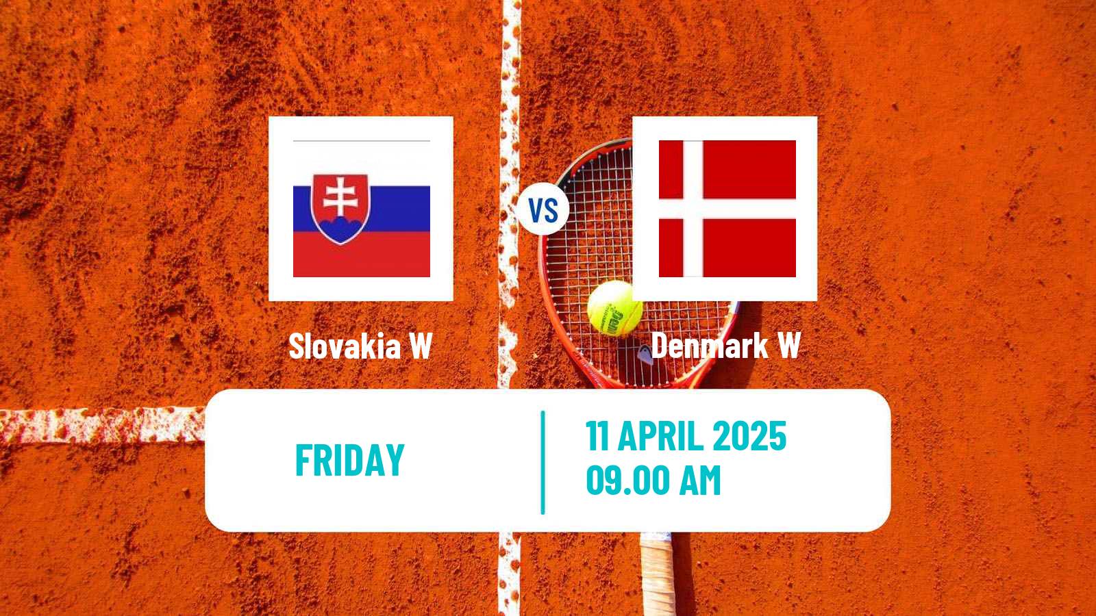 Tennis WTA Billie Jean King Cup World Group Teams Slovakia W - Denmark W