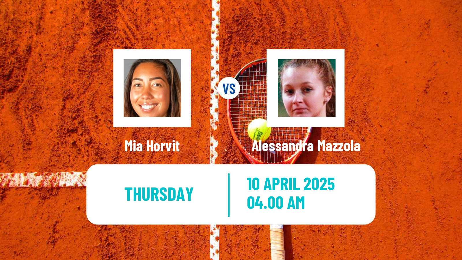 Tennis ITF W35 Santa Margherita Di Pula 2 Women Mia Horvit - Alessandra Mazzola