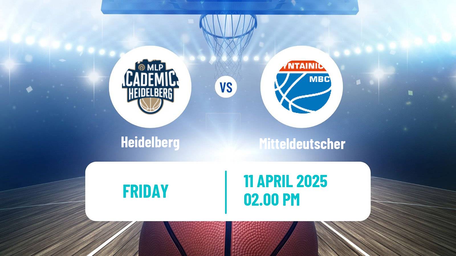 Basketball German BBL Heidelberg - Mitteldeutscher