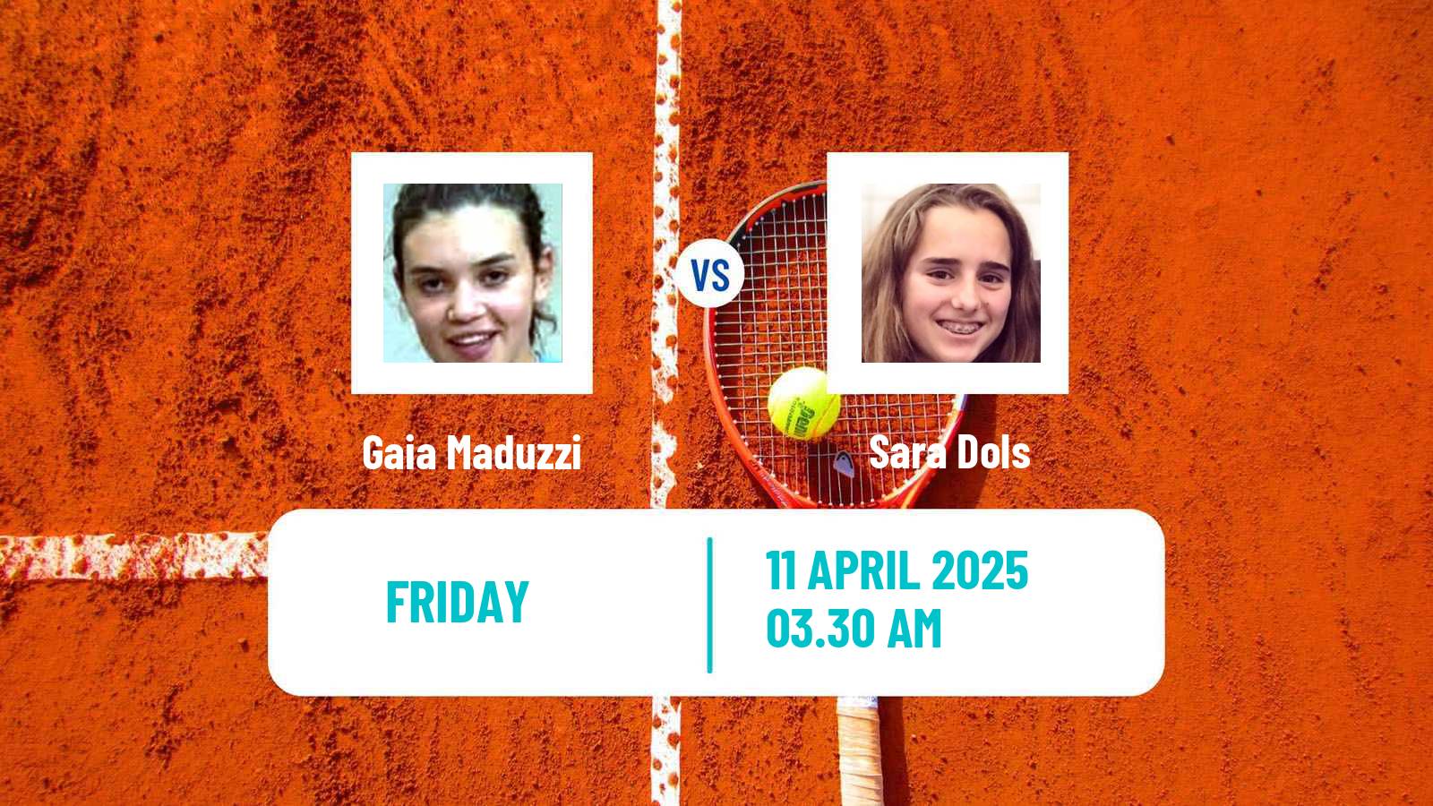 Tennis ITF W15 Antalya 10 Women Gaia Maduzzi - Sara Dols