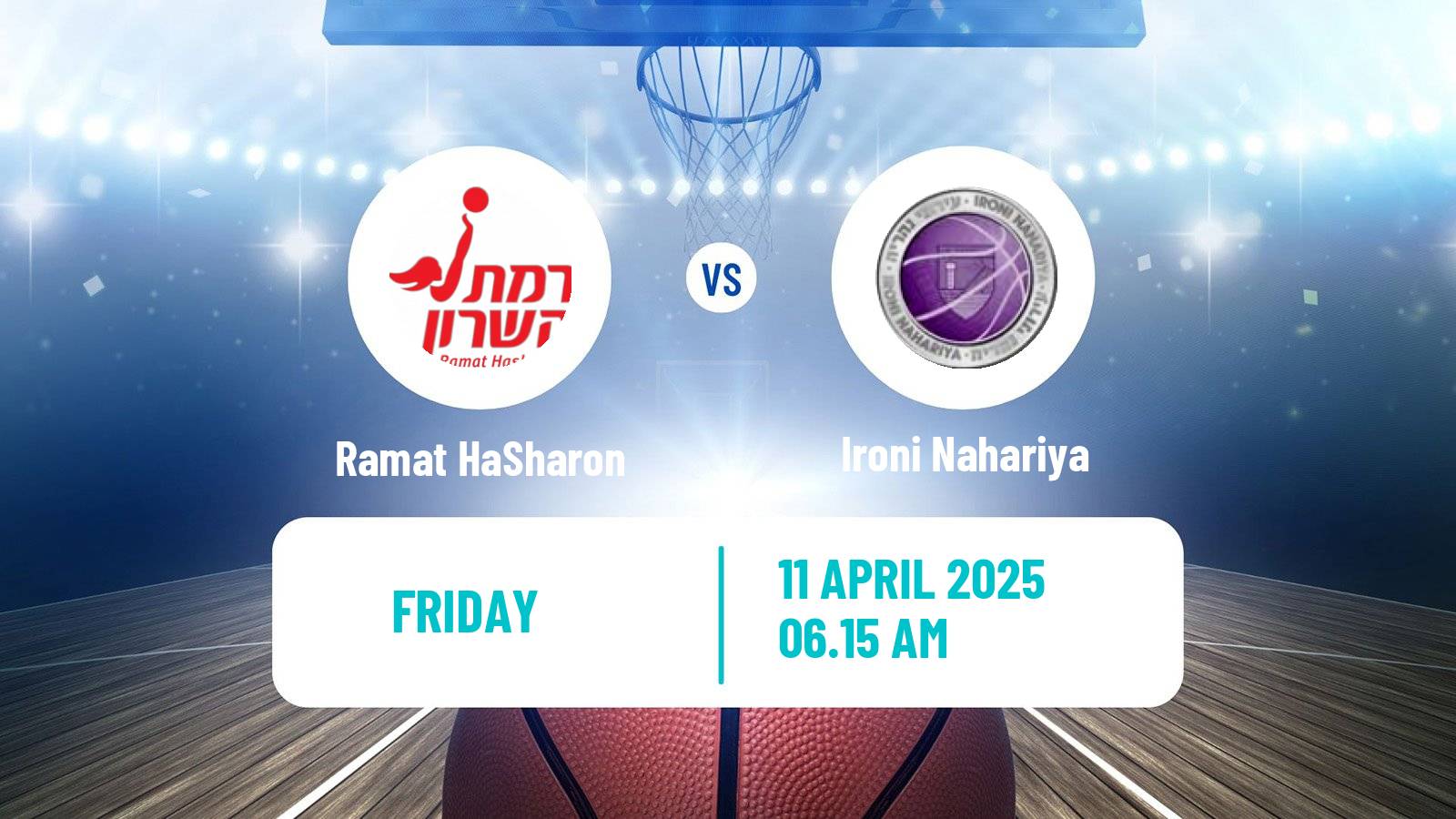 Basketball Israeli Liga Leumit Basketball Ramat HaSharon - Ironi Nahariya