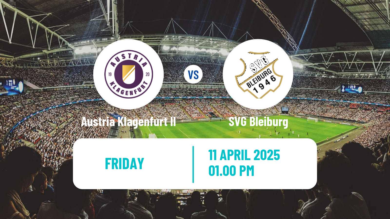 Soccer Austrian Landesliga Karnten Austria Klagenfurt II - Bleiburg
