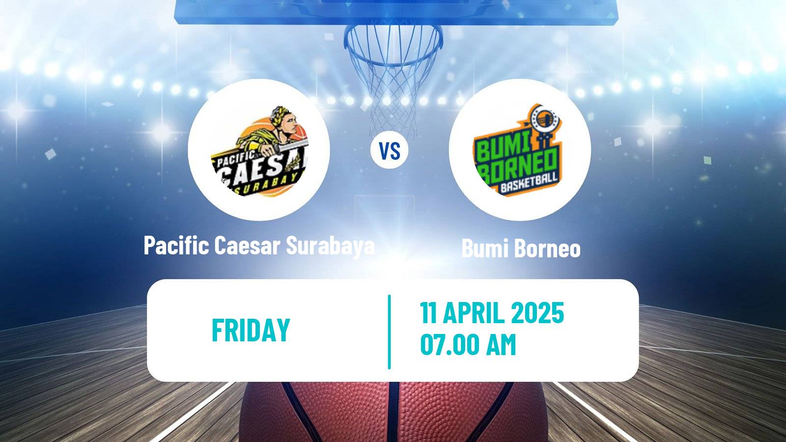 Basketball Indonesian IBL Pacific Caesar Surabaya - Bumi Borneo