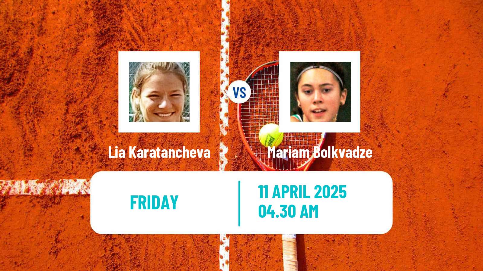 Tennis WTA Billie Jean King Cup Group II Lia Karatancheva - Mariam Bolkvadze