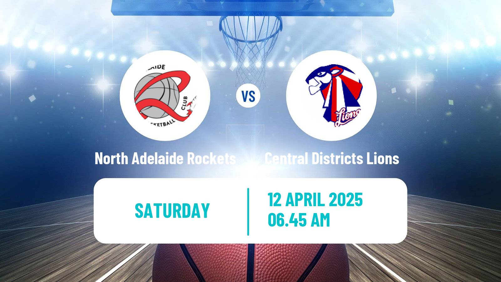 Basketball Australian NBL1 Central North Adelaide Rockets - Central Districts Lions