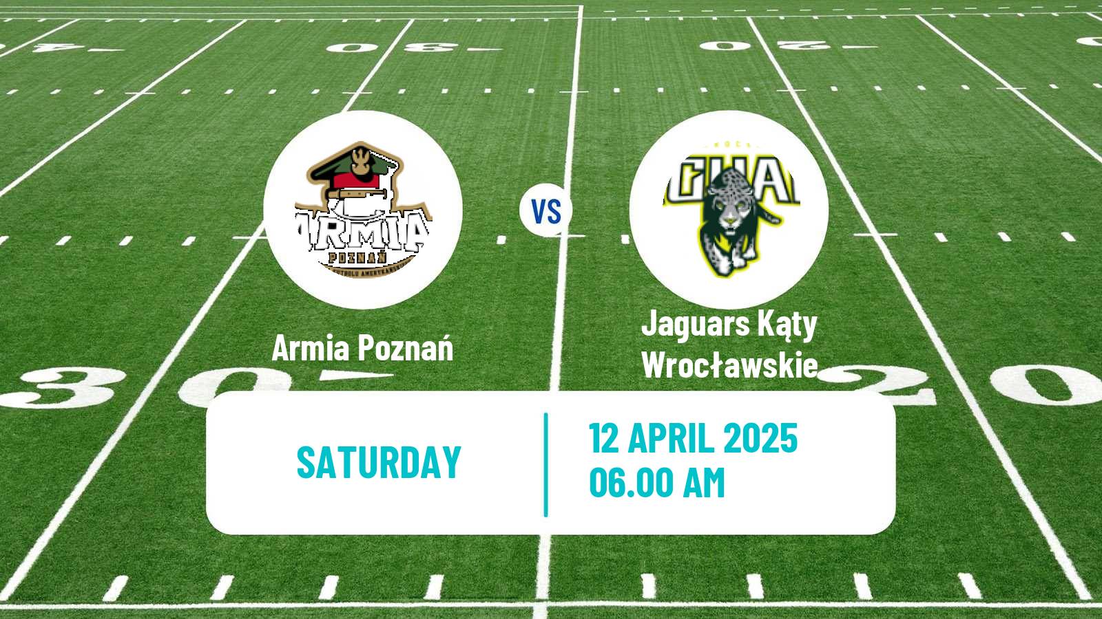 American football Polish PFL 1 Armia Poznań - Jaguars Kąty Wrocławskie