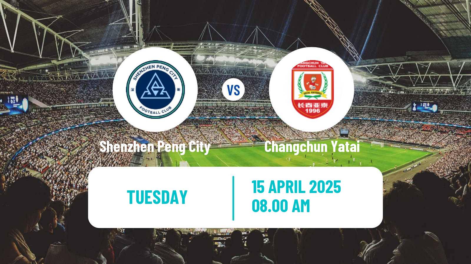 Soccer Chinese Super League Shenzhen Peng City - Changchun Yatai
