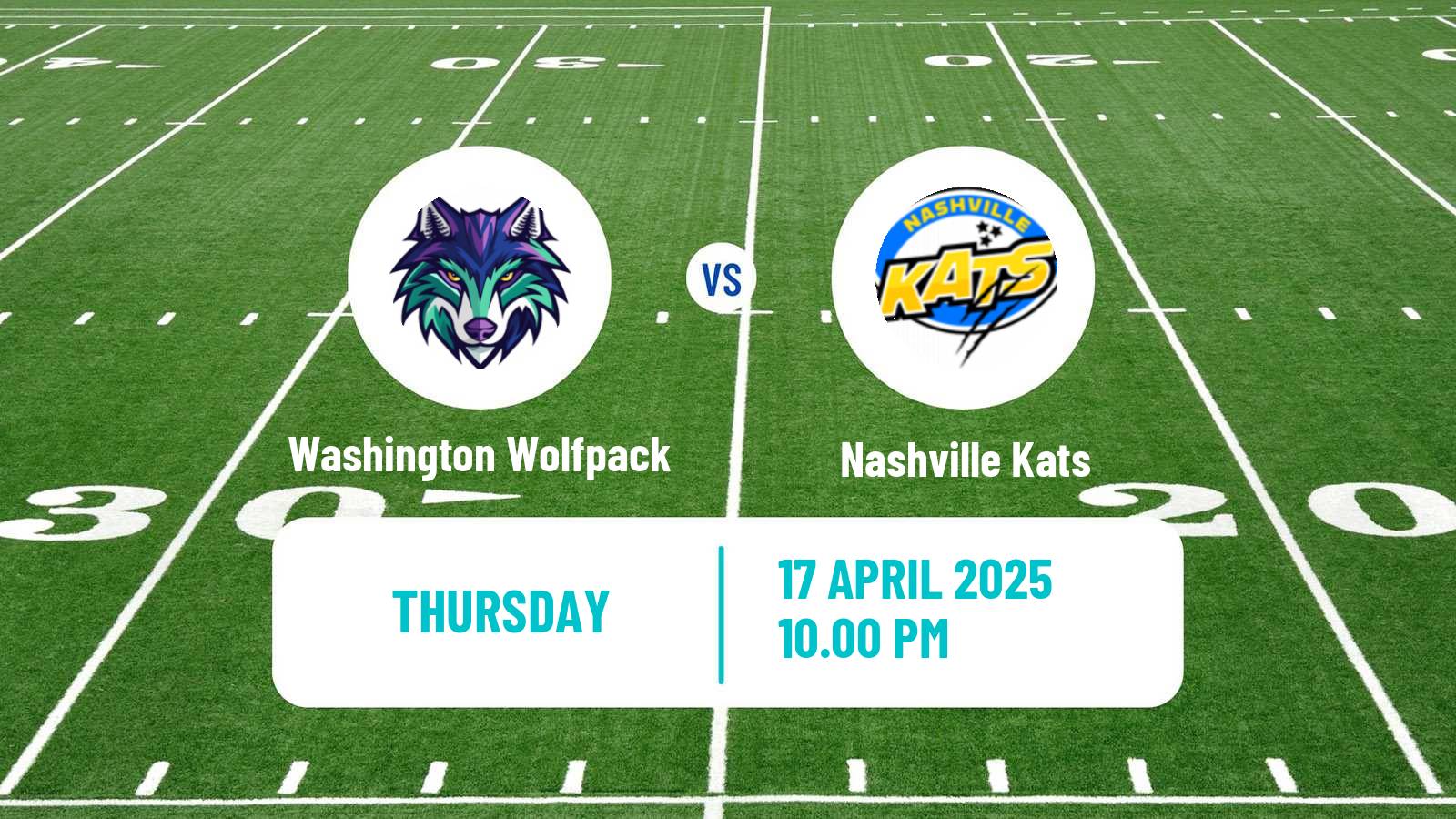 Arena football AF1 Washington Wolfpack - Nashville Kats