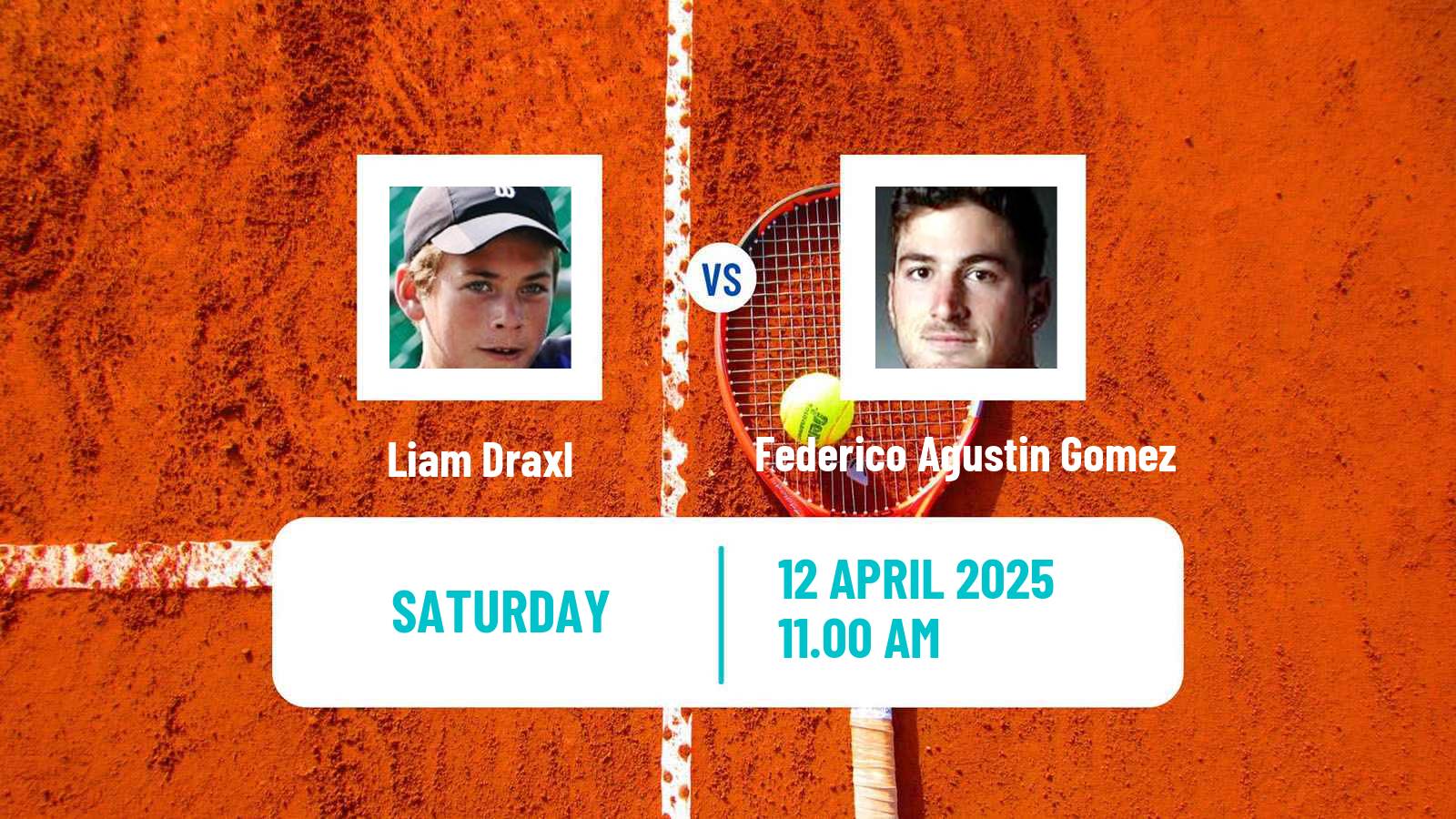 Tennis Sarasota Challenger Men Liam Draxl - Federico Agustin Gomez