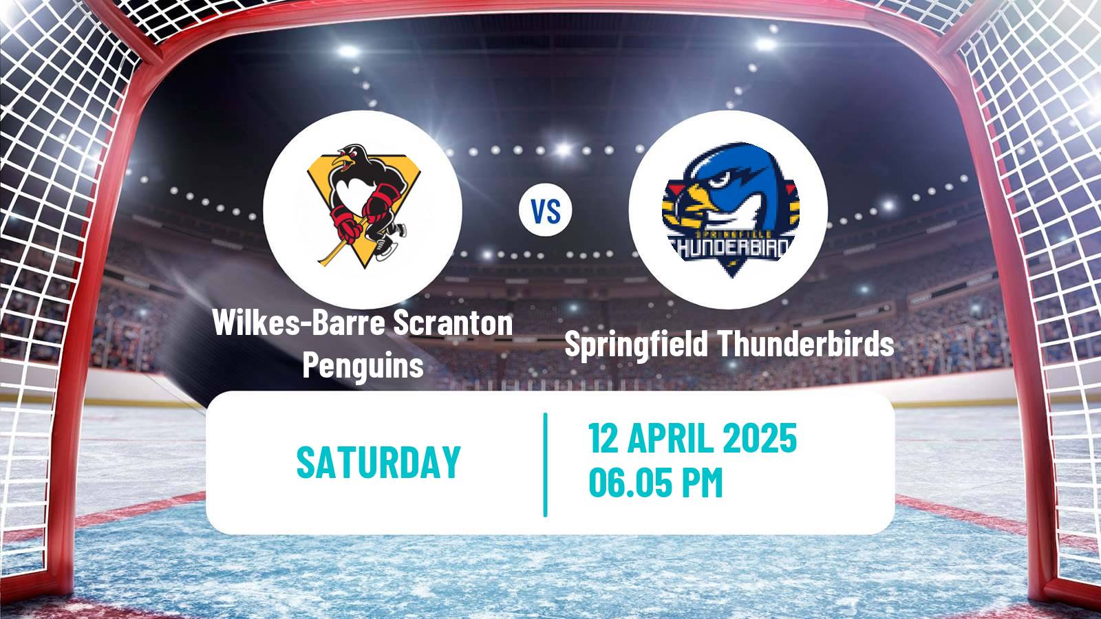 Hockey AHL Wilkes-Barre Scranton Penguins - Springfield Thunderbirds