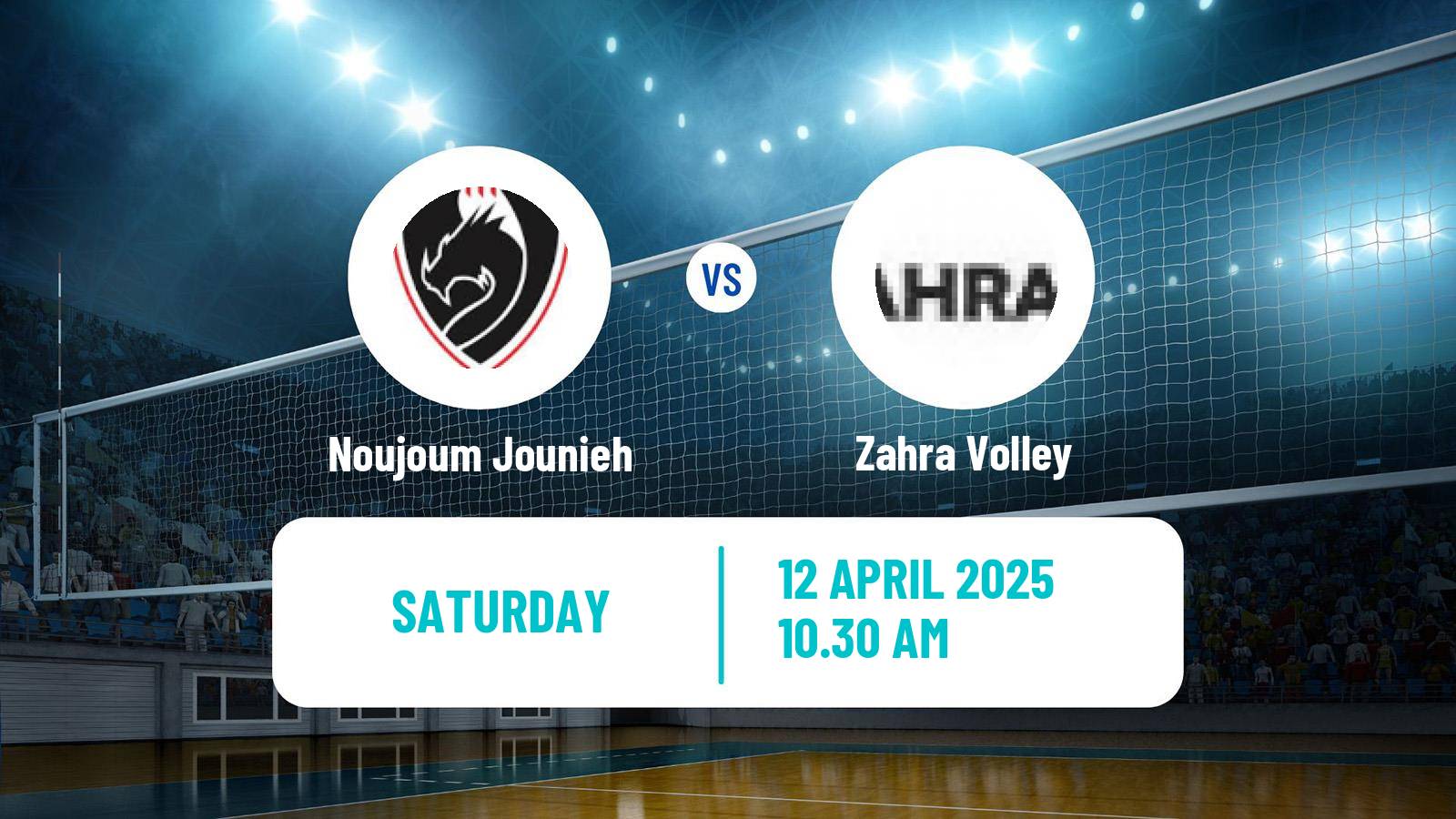 Volleyball Lebanese 1st Division Volleyball Noujoum Jounieh - Zahra