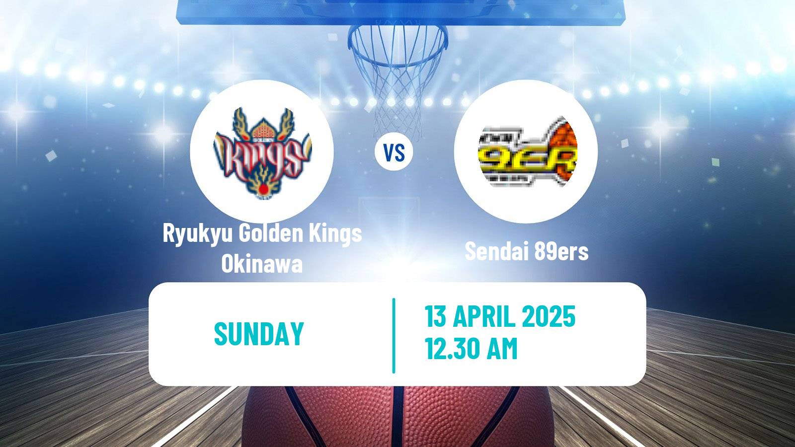 Basketball BJ League Ryukyu Golden Kings Okinawa - Sendai 89ers