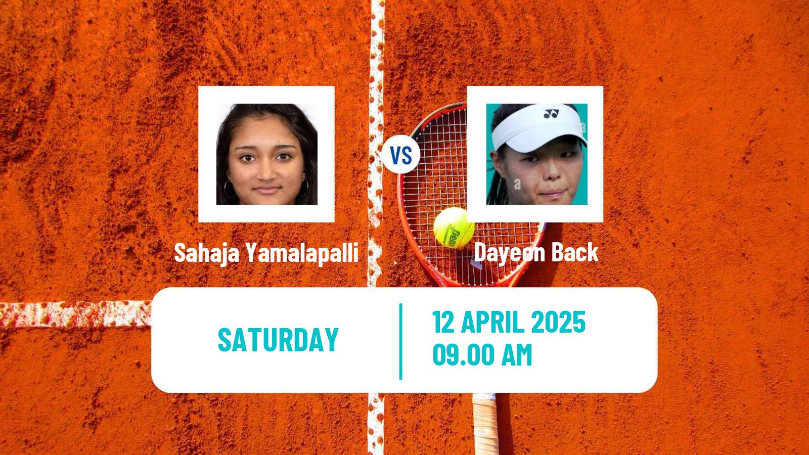 Tennis WTA Billie Jean King Cup Group I Sahaja Yamalapalli - Dayeon Back