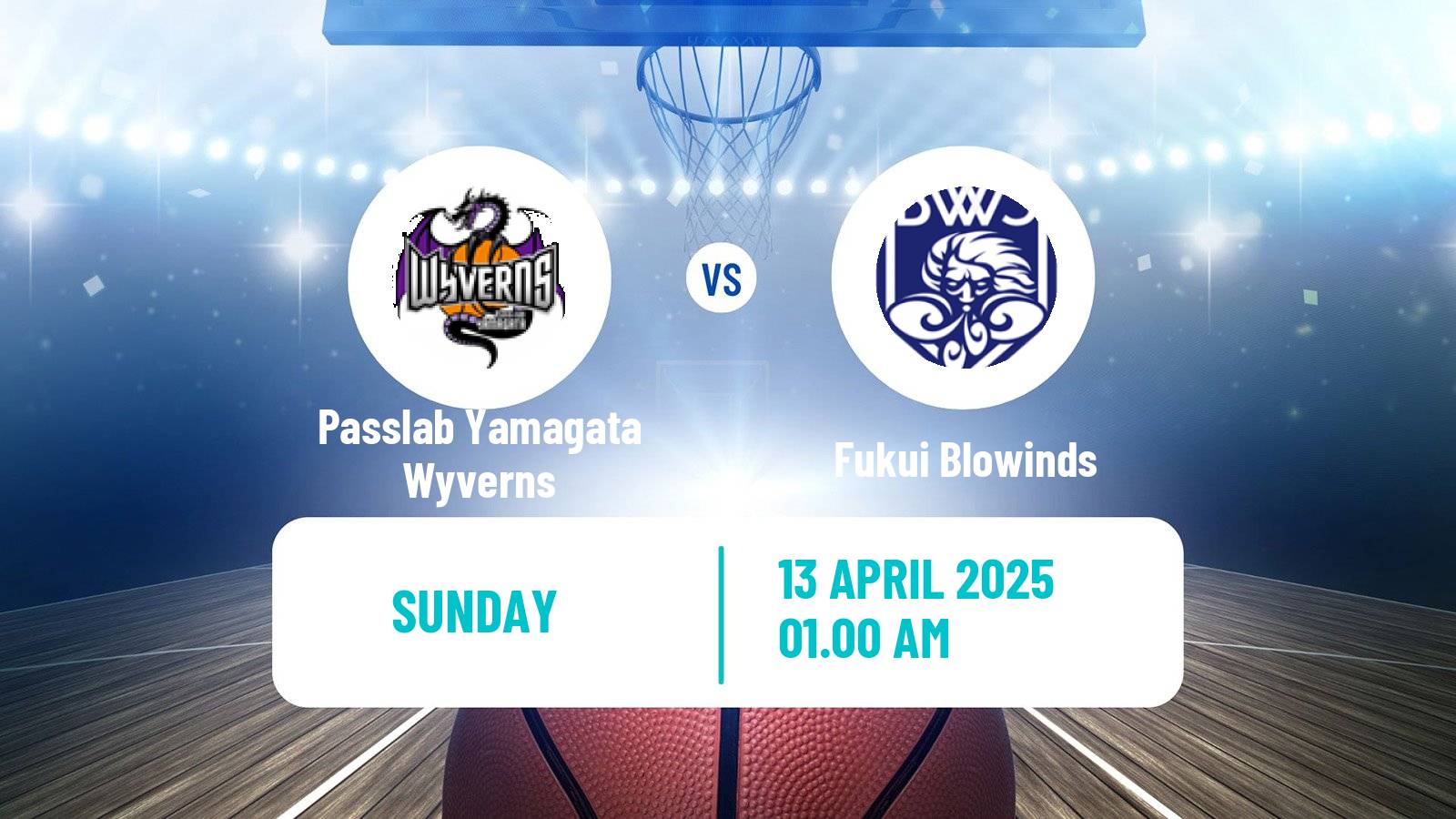 Basketball Japan B2 League Basketball Passlab Yamagata Wyverns - Fukui Blowinds