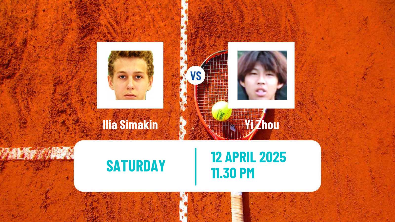 Tennis Busan Challenger Men Ilia Simakin - Yi Zhou