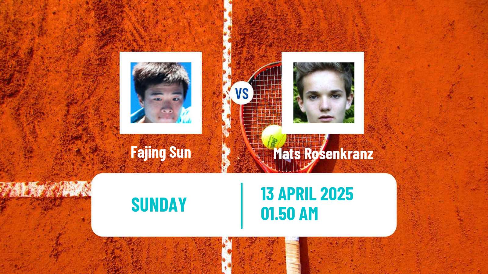Tennis Busan Challenger Men Fajing Sun - Mats Rosenkranz