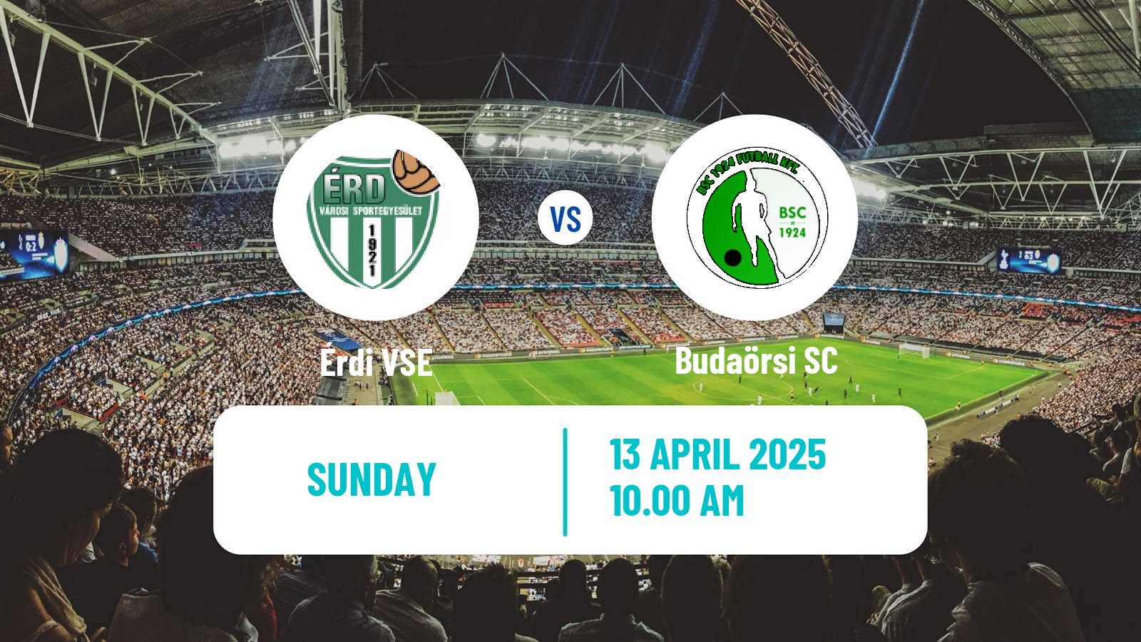 Soccer Hungarian NB III Northwest Érdi VSE - Budaörsi SC