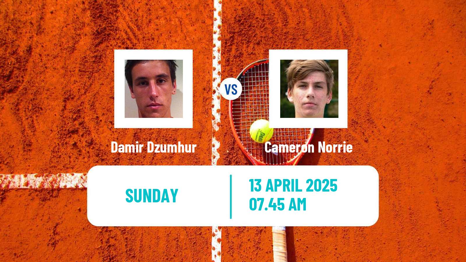 Tennis ATP Barcelona Damir Dzumhur - Cameron Norrie