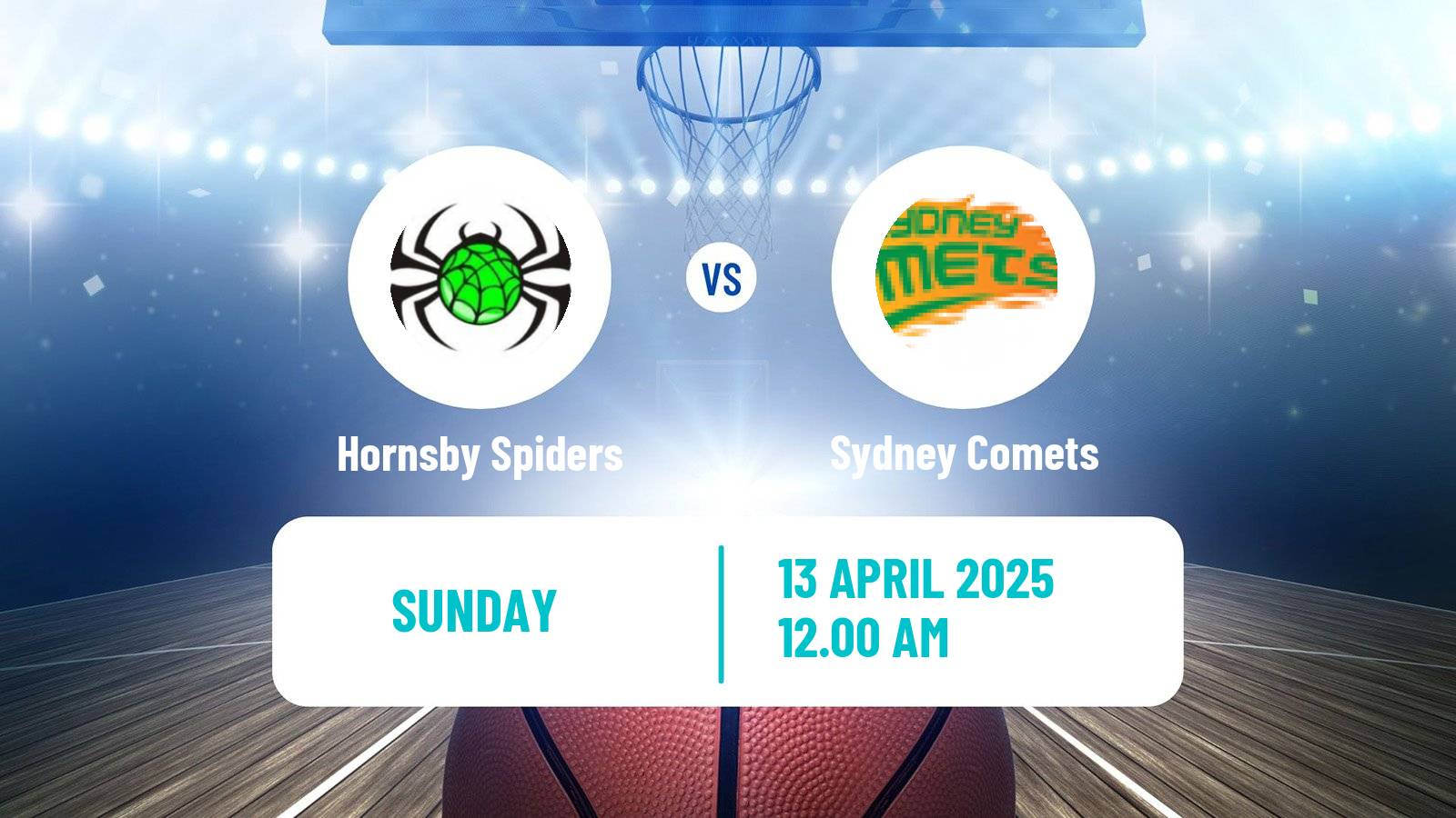 Basketball Australian NBL1 East Hornsby Spiders - Sydney Comets