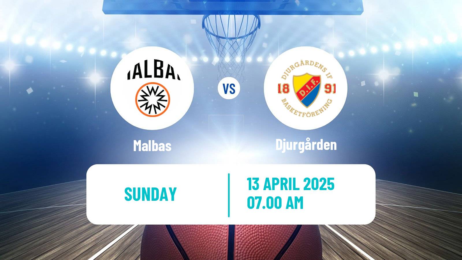 Basketball Swedish Superettan Basketball Malbas - Djurgården