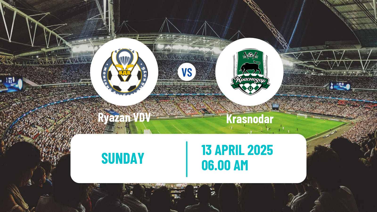Soccer Russian Supreme Division Women Ryazan VDV - Krasnodar