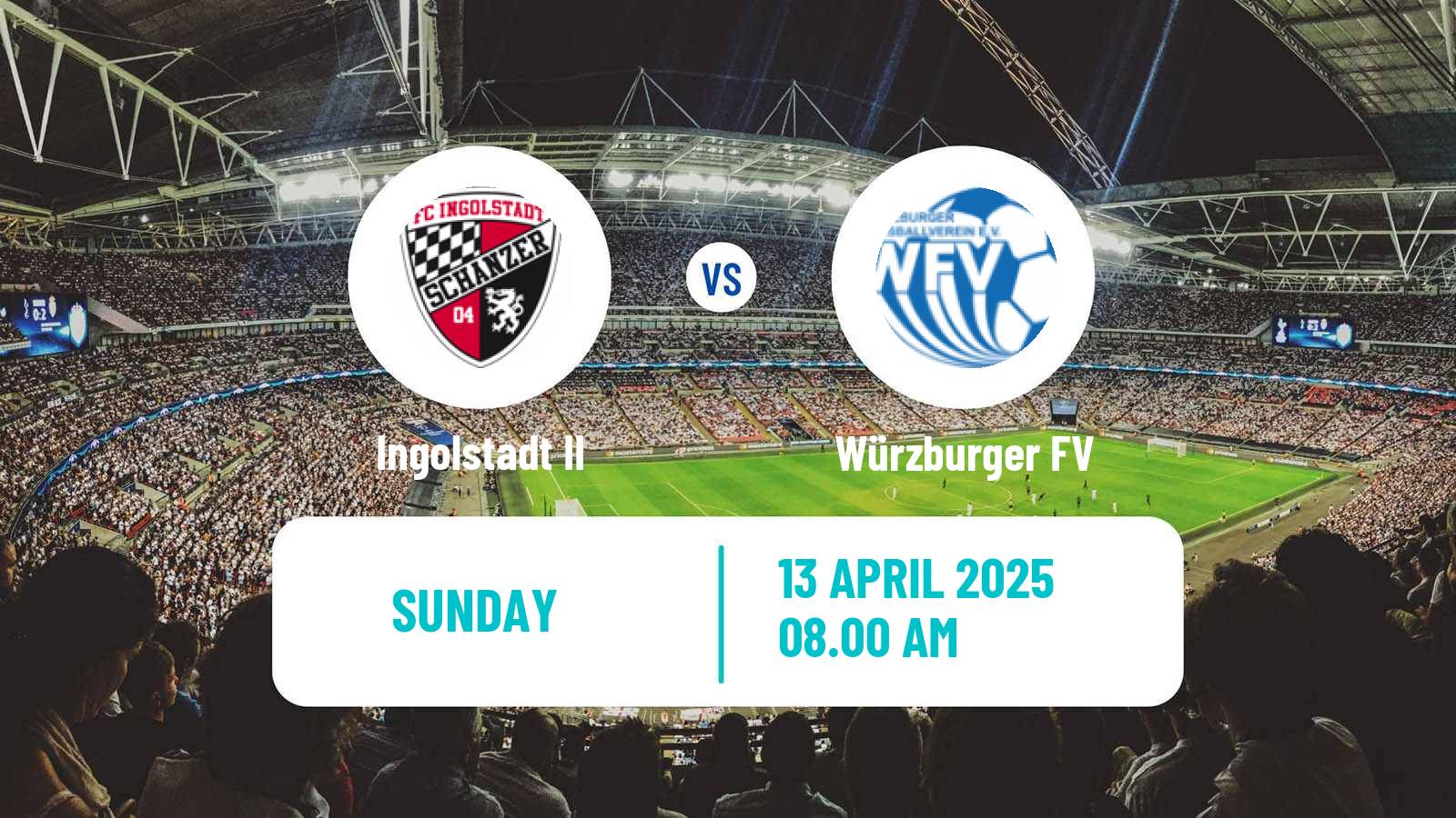Soccer German Oberliga Bayern Nord Ingolstadt II - Würzburger FV