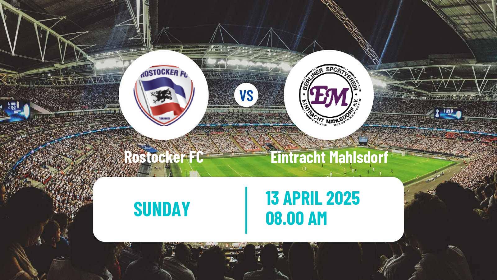 Soccer German Oberliga NOFV-Nord Rostocker FC - Eintracht Mahlsdorf