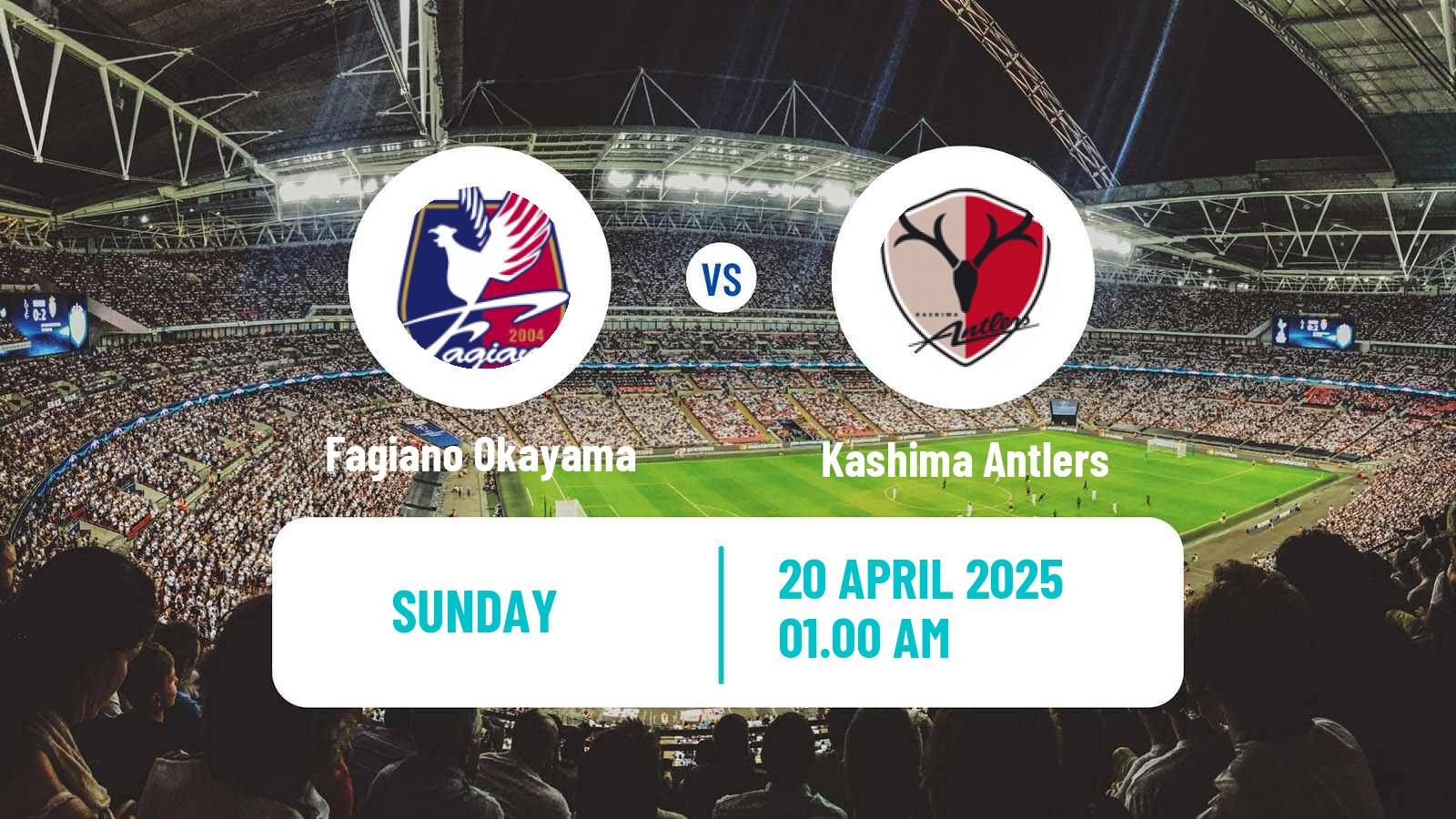 Soccer Japan J1 League Fagiano Okayama - Kashima Antlers