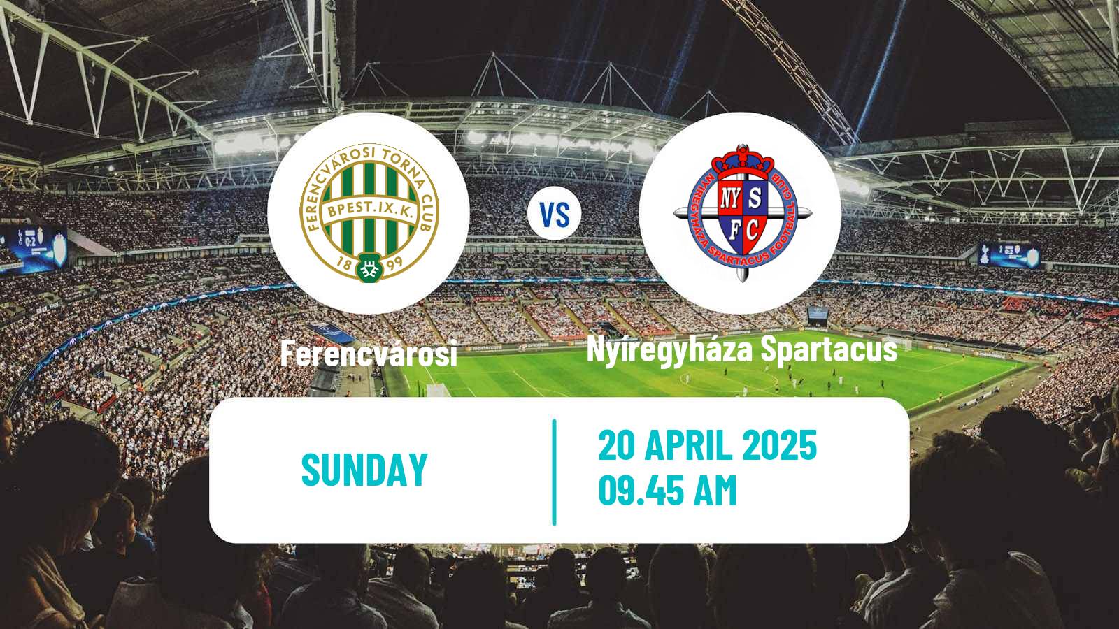Soccer Hungarian NB I Ferencvárosi - Nyíregyháza Spartacus