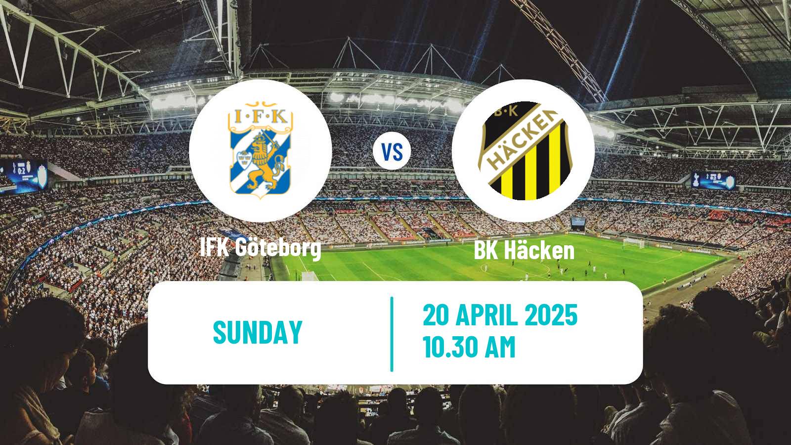 Soccer Swedish Allsvenskan IFK Göteborg - Häcken