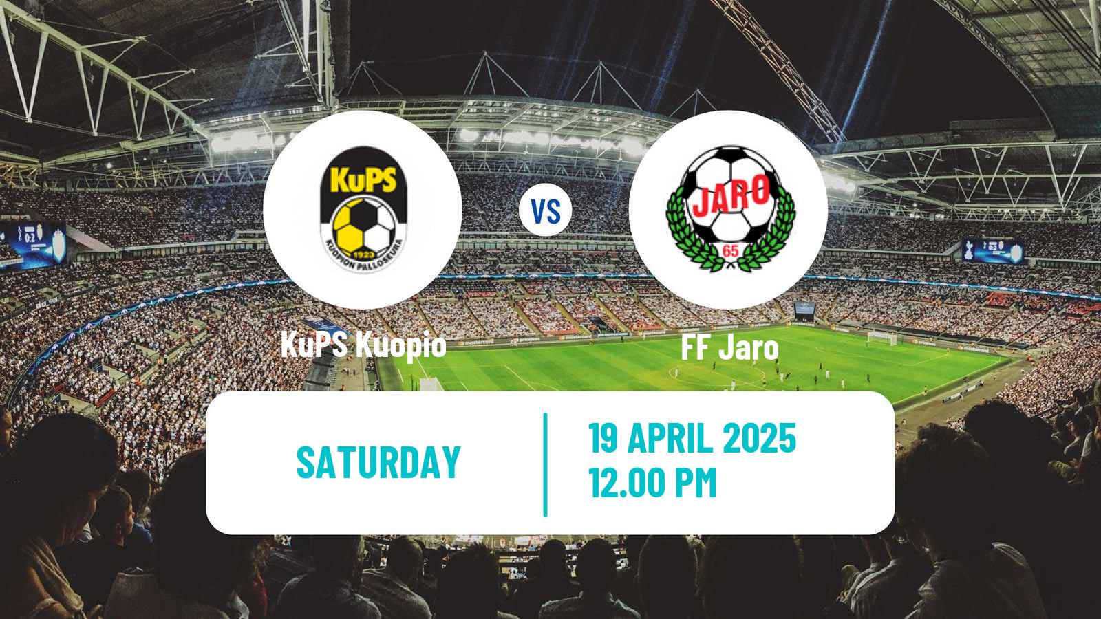 Soccer Finnish Veikkausliiga KuPS Kuopio - FF Jaro