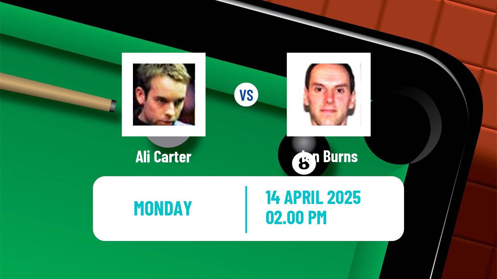 Snooker World Championship Ali Carter - Ian Burns
