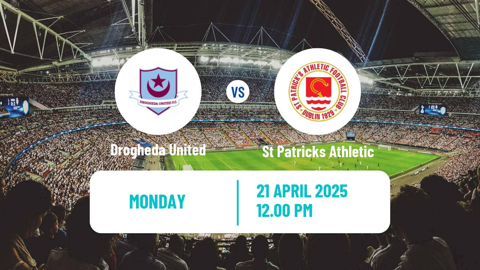 Soccer Irish Premier Division Drogheda United - St Patricks Athletic