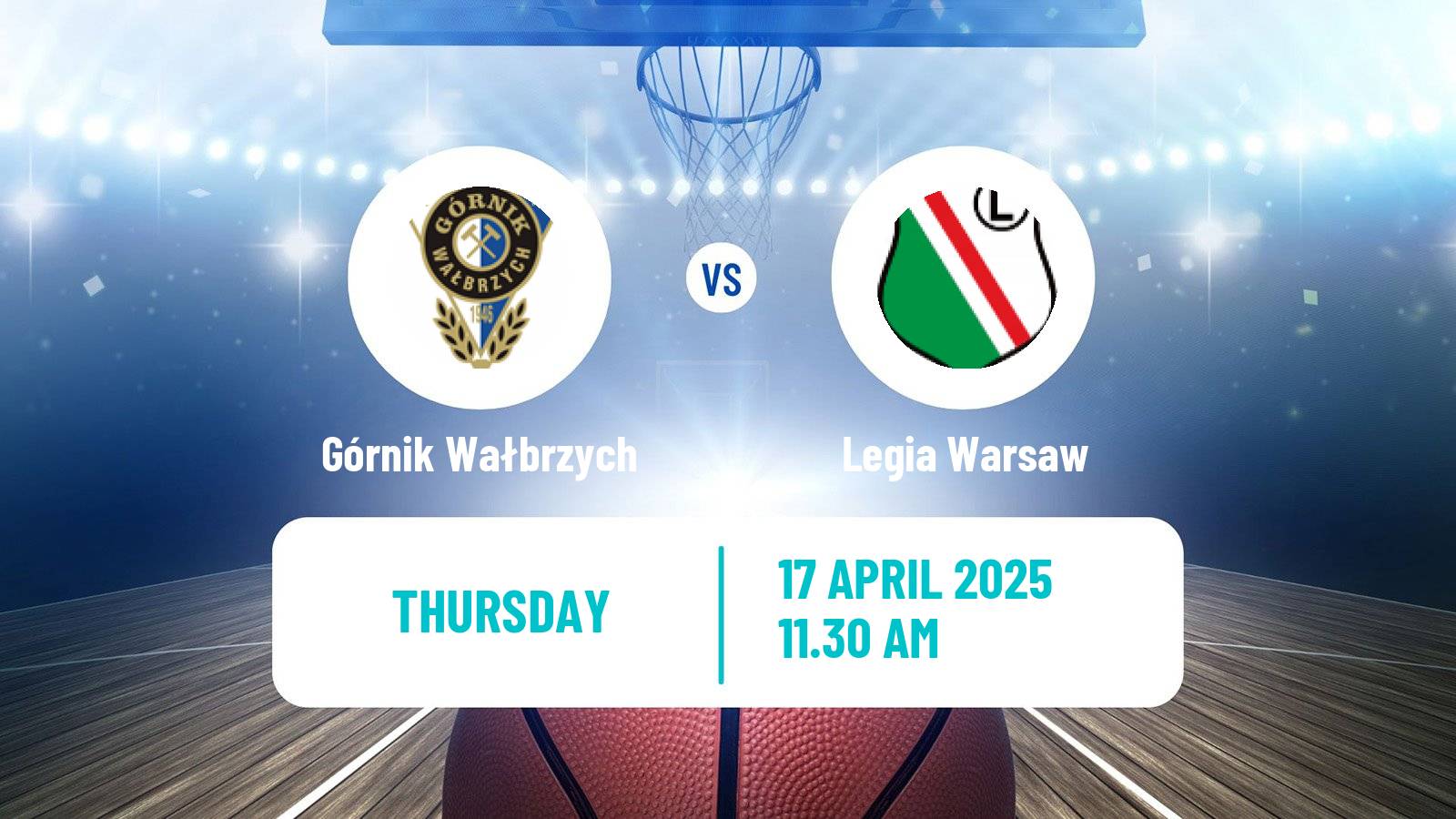 Basketball Polish Basket Liga Górnik Wałbrzych - Legia Warsaw