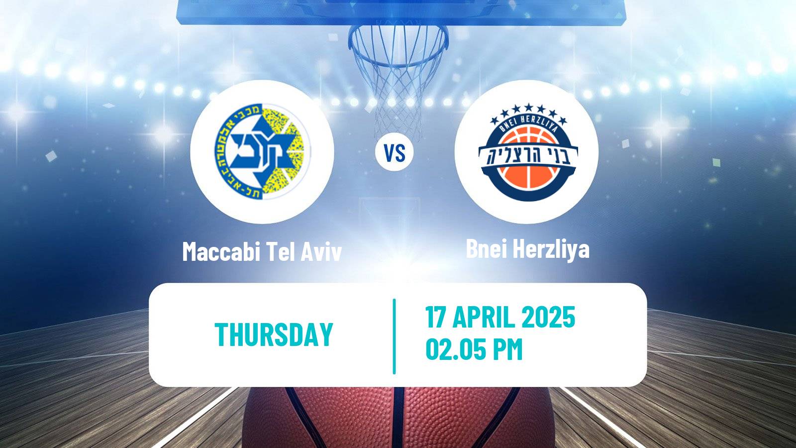 Basketball Israeli Basketball Super League Maccabi Tel Aviv - Bnei Herzliya