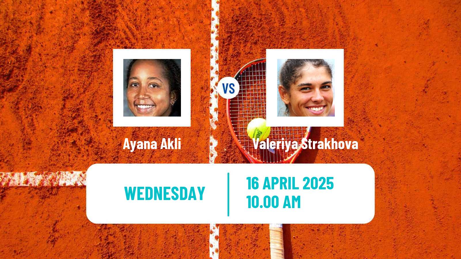 Tennis ITF W50 Zephyrhills Fl Women Ayana Akli - Valeriya Strakhova