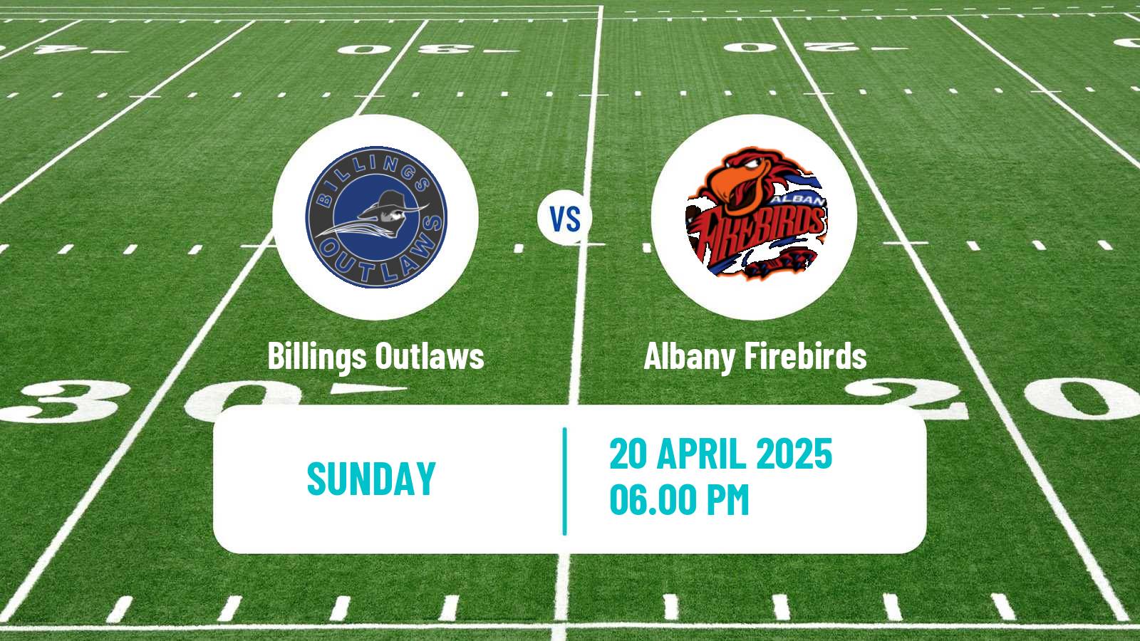 Arena football AF1 Billings Outlaws - Albany Firebirds