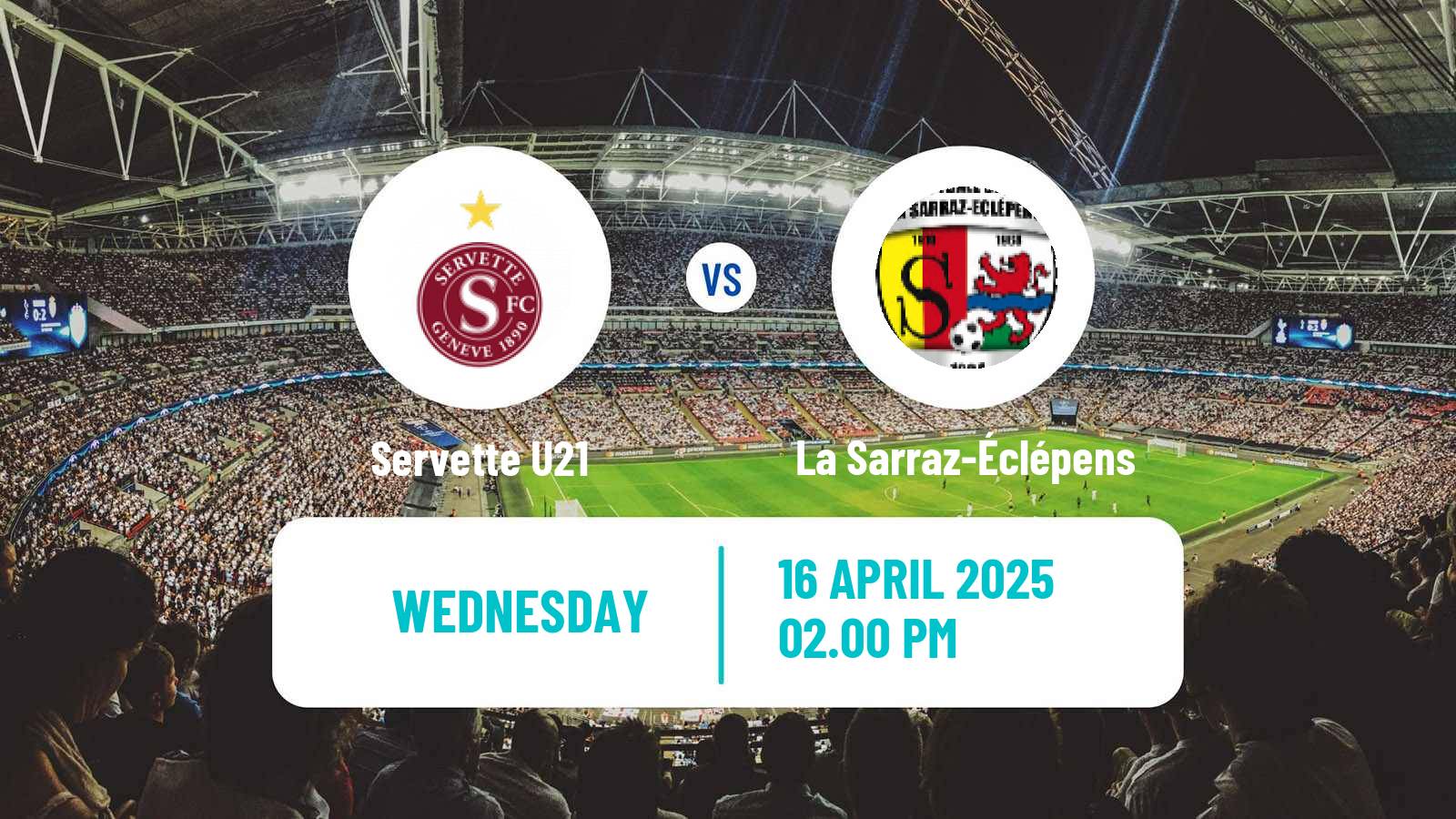 Soccer Swiss 1 Liga Classic Group 1 Servette U21 - La Sarraz-Éclépens