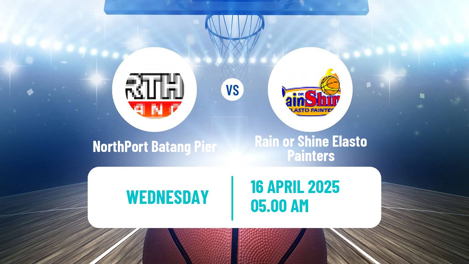 Basketball Philippines Cup NorthPort Batang Pier - Rain or Shine Elasto Painters